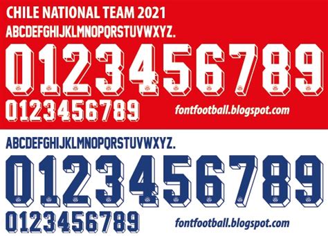 Font Football Font Vector Chile 2021 Kit