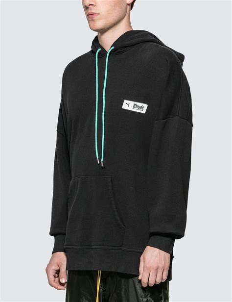 Puma Cotton Rhude X Hoodie In Black For Men Lyst