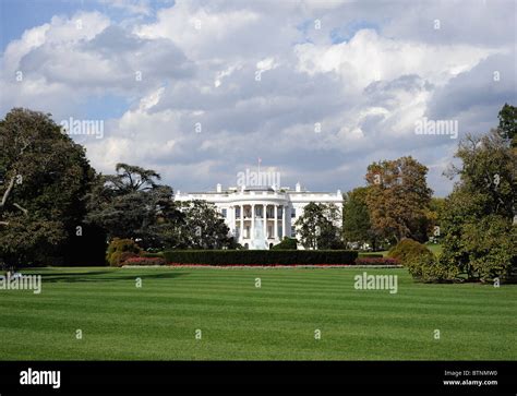 South Facade Of The White House 1600 Pennsylvania Avenue Washington