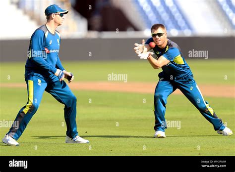 Australia S Steve Smith Left And David Warner During A Nets Session