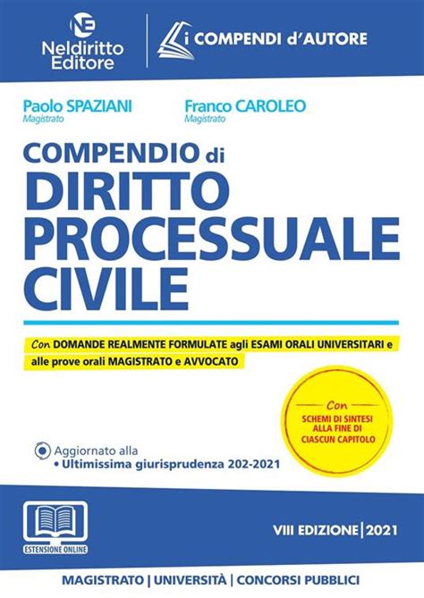 Compendio Di Diritto Processuale Civile Nuova Ediz Paolo Spaziani