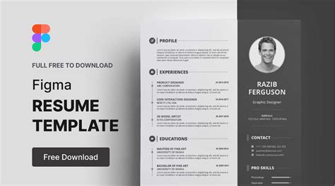 Figma Resume Template Figma