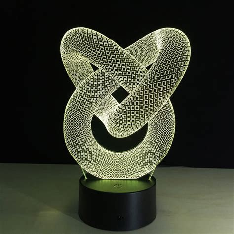 Love Knot 3d Optical Illusion Lamp — 3d Optical Lamp