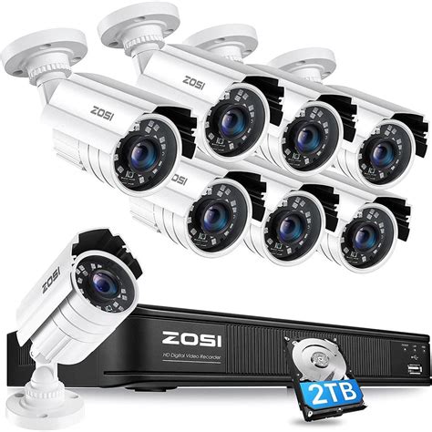 Zosi Channel Mp Lite Tb Dvr Security Camera System With P