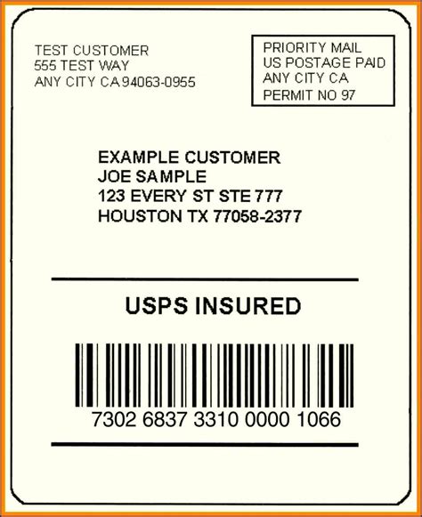 Ups Shipping Labels Printable