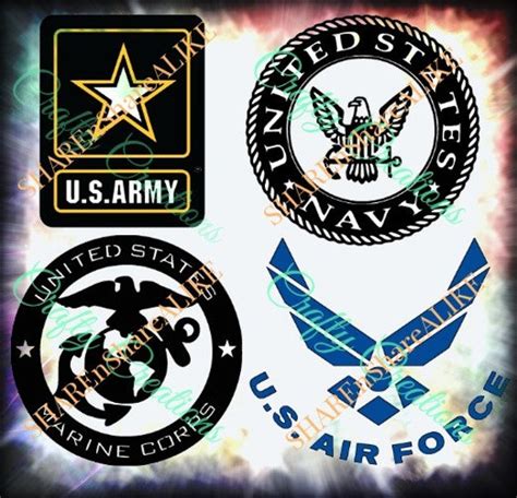 Svg Military Army Navy Marines Air Force Usa By Sharensharealike