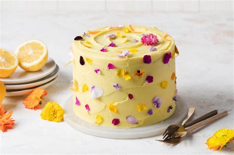 Lemon Elderflower Cake With Edible Flower Confetti Recipe