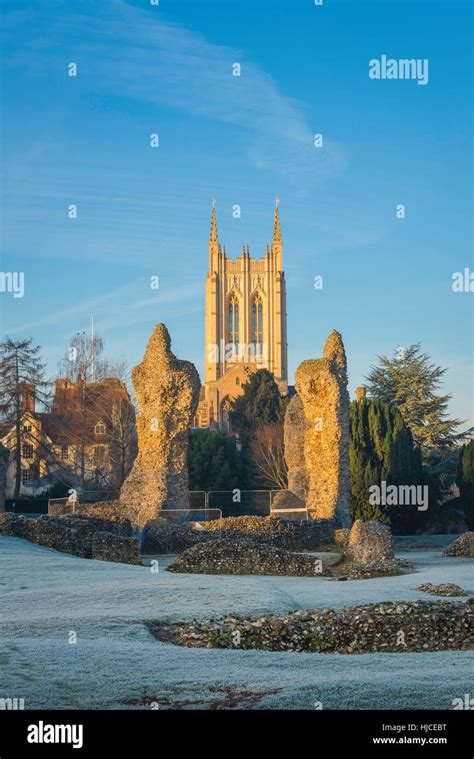 Bury St Edmunds Abbey, the ruined masonry of the old abbey within Bury