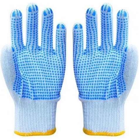 Full Fingered PVC Dotted Cotton Gloves 6 10 Inches At Rs 12 Piece In Pune