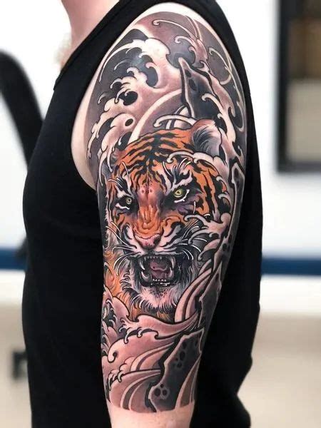 Japanese Tiger Tattoo In 2023 Japanese Tiger Tattoo Japanese Tattoo