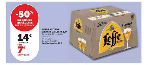 Promo Bière Blonde Abbaye De Leffe 6 6 chez U Express iCatalogue fr