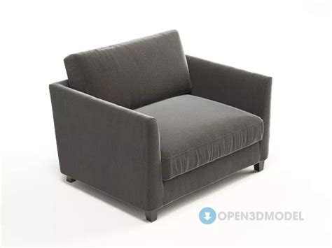 Single Sofa Free 3d Model - .Max, .Obj - Open3dModel