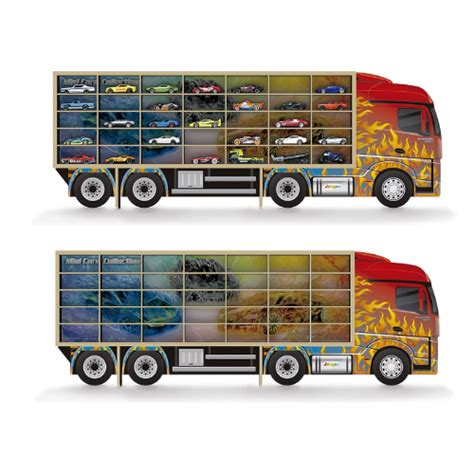 Painel Expositor MDF Para 35 Carrinhos Hot Wheels Junges Clubinho Do Desconto