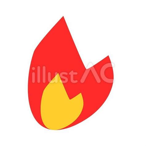 A Red And Yellow Fire Symbol On A White Background