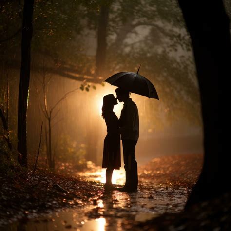 Couple under one umbrella in the rain 32456811 Stock Photo at Vecteezy