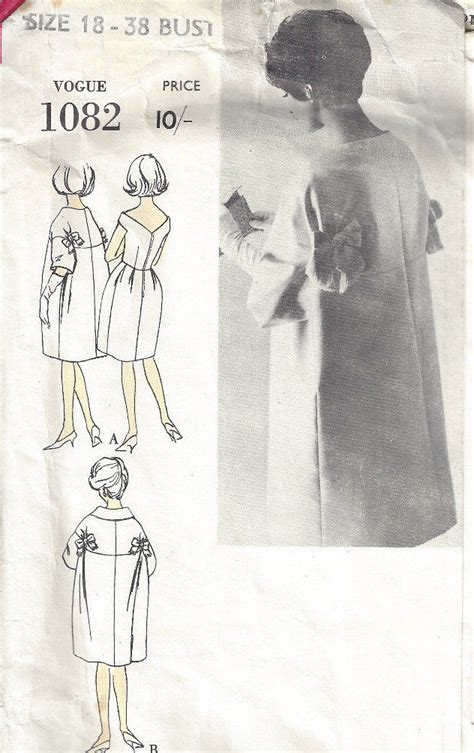 1961 Vintage VOGUE Sewing Pattern B38 DRESS COAT R1787R JEANNE