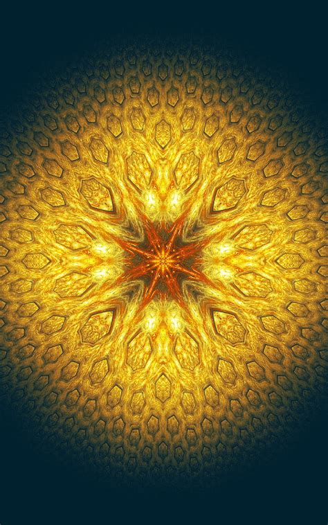 Fractal Pattern Bright Glow Abstraction Hd Phone Wallpaper Peakpx