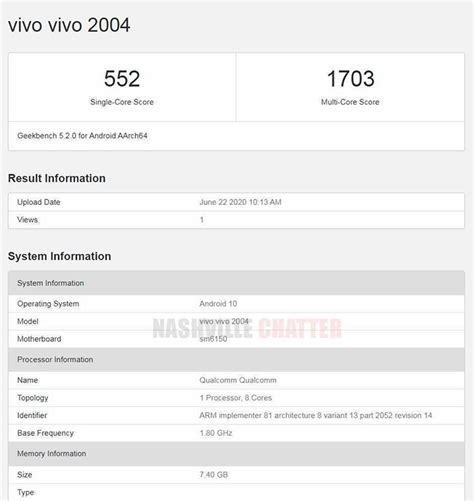 Vivo X60s 5g V2006 และ Vivo รหัสรุ่น 2004 ปรากฎบนแอป Geekbench คาด