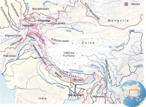 Mapa Para Imprimir Del Himalaya Mapa Físico Del Himalaya Grid Arendal