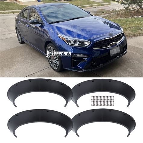 4pcs Black 35 Fender Flares Concave Extra Wide Wheel Arches Kit For Kia Forte Ebay