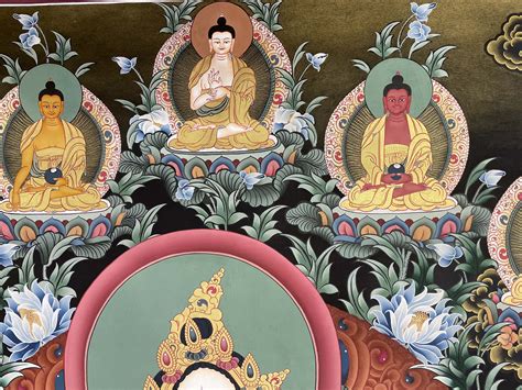 Buddhist Hand Painted Thangka Of White Tara Real Gold Lamas Art