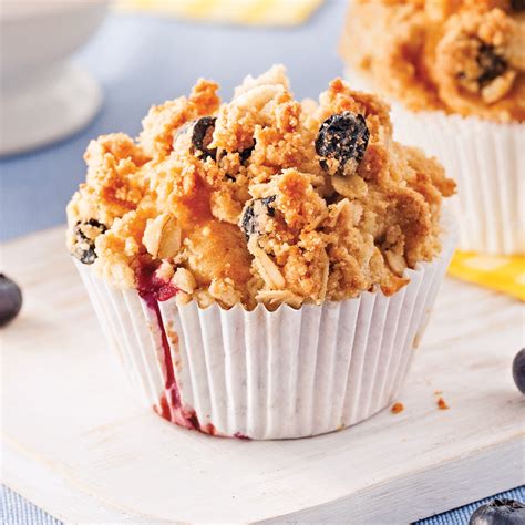 Muffins Aux Bleuets Avec Crumble Les Recettes De Caty