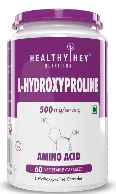 Healthyhey Nutrition L Hydroxyproline 60 Capsules JioMart