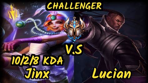 Spy Kobbe Jinx Vs Lucian Kda Bottom Adc Challenger Gameplay