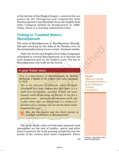 Ncert Book For Class 7 Social Science History Chapter 6 Towns Traders And Craft Persons