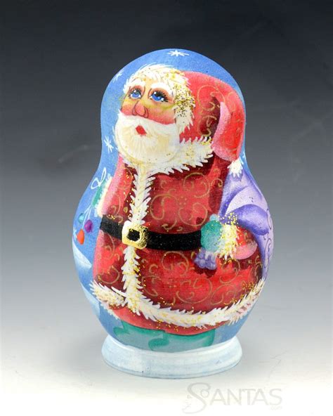 Russian Nesting Santas And Matryoshka