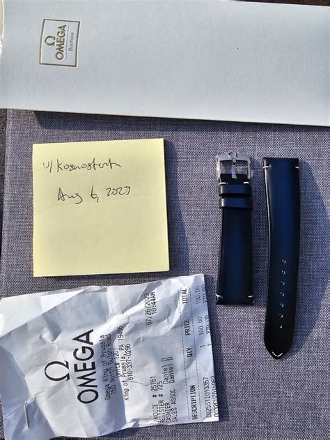 [WTS] Omega Blue Leather Strap 20mm. Worn once. : r/Watchexchange