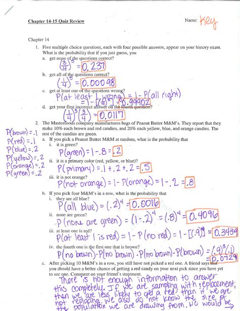 Chapter 14 And 15 Quiz Review KEY MATH 1016 Studocu