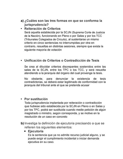 Jurisprudencia A ¿cuáles Son Las Tres Formas En Que Se Conforma La