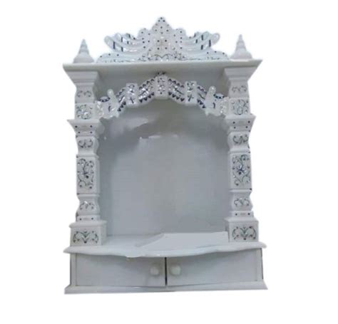 Makrana White Marble Temple For Home Pooja Size 28x25x10 Inch Hxwxd