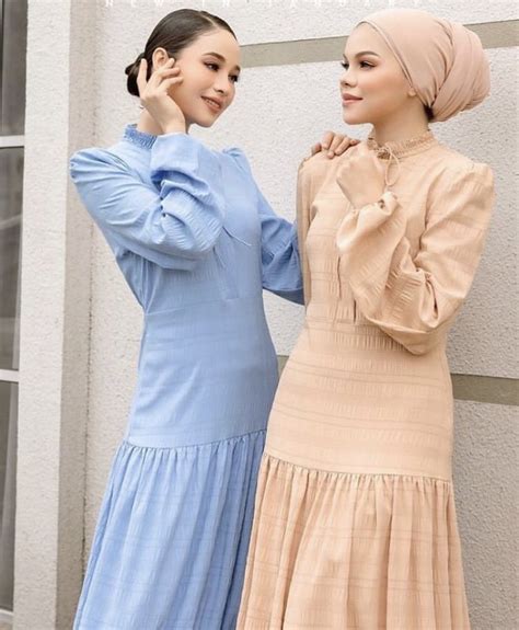 Wanzar Willow Dress In Nude Brown Women S Fashion Muslimah Fashion