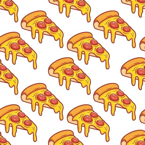 Premium Vector | Pizza pattern background