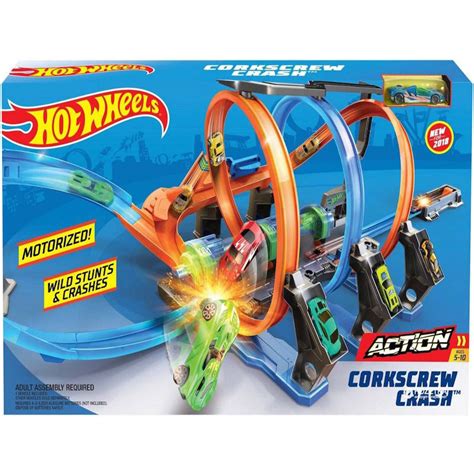 HOT WHEELS TOR TORY ZESTAW Wyrzutnia PĘTLE GROZY Ulubiony bohater Hot wheels Zabawki Tory