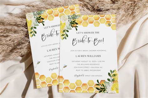 Bride To Bee Bridal Shower Invitation Bee Bridal Shower Etsy