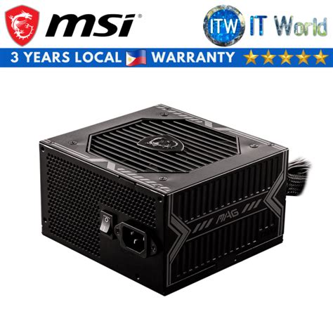 Itw | MSI Mag A650BN 650W 80+ Bronze Non-Modular Power Supply Unit ...