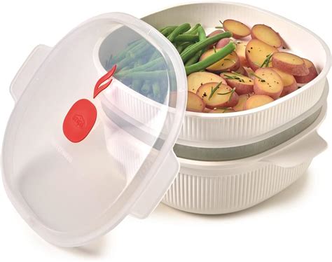 Snips Microwave Steamer With Baskets Lt Meat Fish And