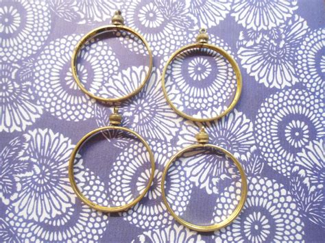 4 Brass 35mm Coin Holders Coin Bezels Etsy