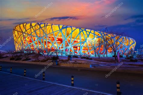 El Estadio Nacional AKA Bird S Nest Construido Para Los Juegos Ol