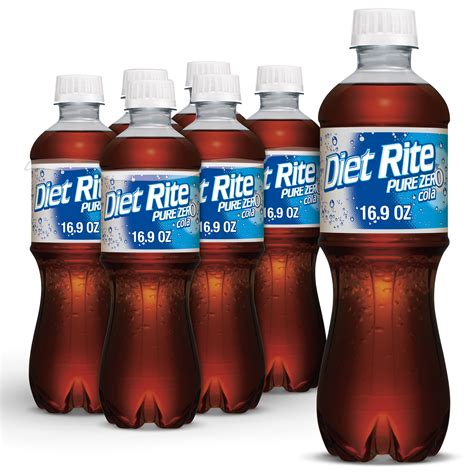 Diet Rite Cola Soda Pop 169 Fl Oz 6 Pack Bottles