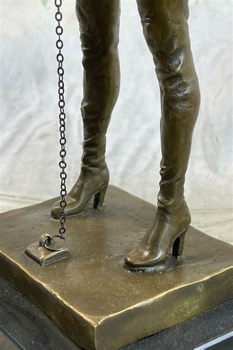 Handcrafted Bronze Sculpture SALE Marble Girl Nude Woman Erotic Preiss