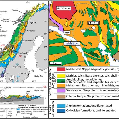 Geological Setting Of The Scandinavian Caledonides A Tectonic Map