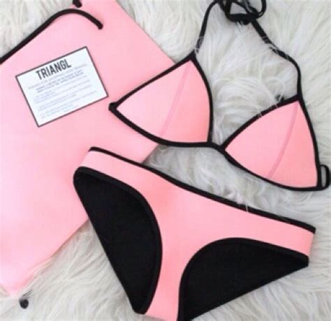 × We ғoυnd Love × ↠{volleyballbeaυт}↞ Triangl Swimwear Summer Swimwear Pretty Swimwear Pink