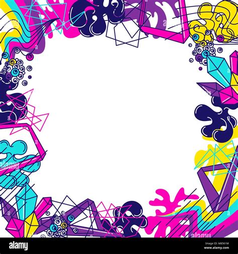 Trendy colorful background. Abstract modern color elements in graffiti ...