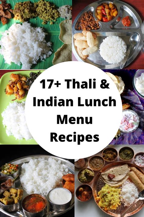 Indian Lunch Menu Recipes Indian Thali Recipes