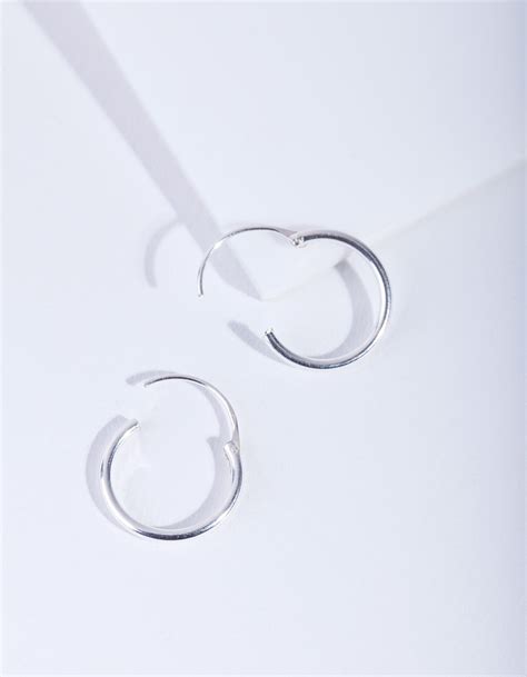 Sterling Silver 12mm Hoop Earrings Lovisa