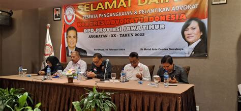 Dpd Kai Jawa Timur Gelar Pengangkatan Dan Pelantikan Advokat Februari